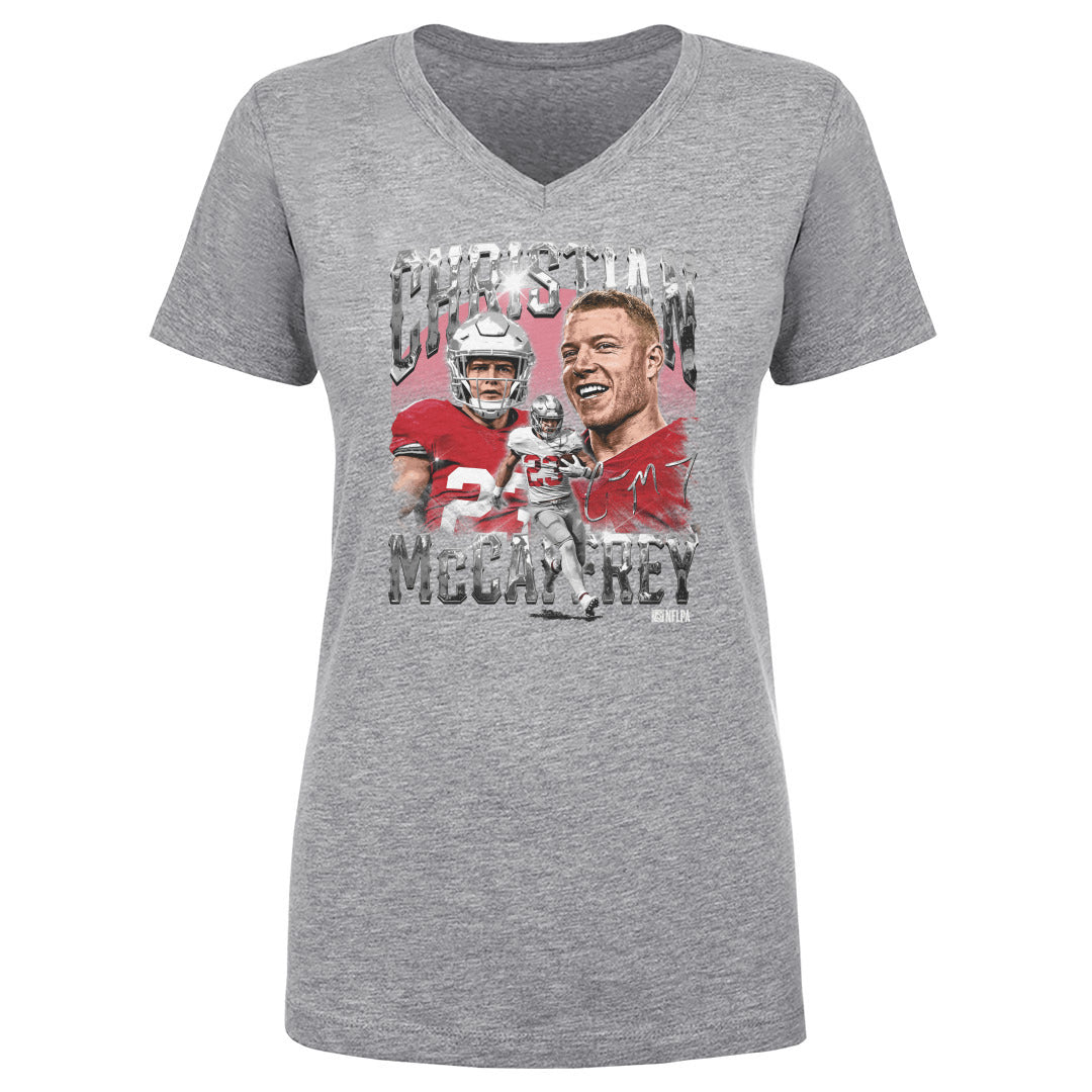 Christian McCaffrey Women&#39;s V-Neck T-Shirt | 500 LEVEL