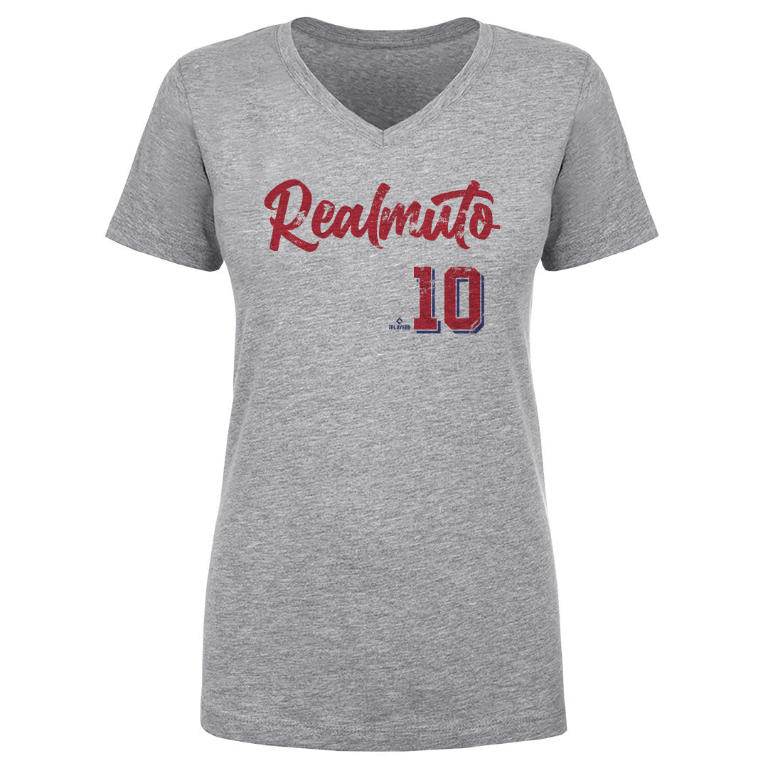  J.T. Realmuto Philadelphia Name & Number (Front & Back) V-Neck  T-Shirt : Sports & Outdoors