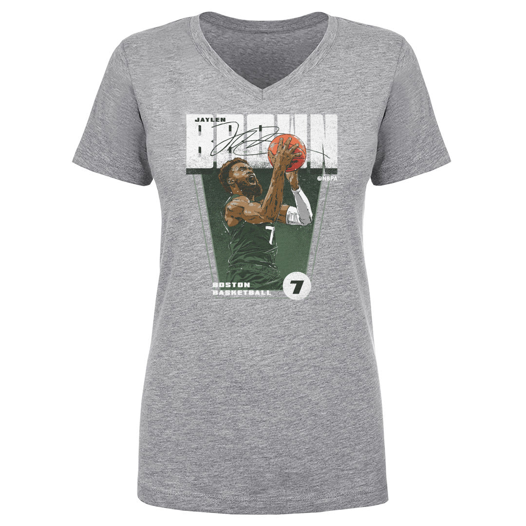 Jaylen Brown Women&#39;s V-Neck T-Shirt | 500 LEVEL