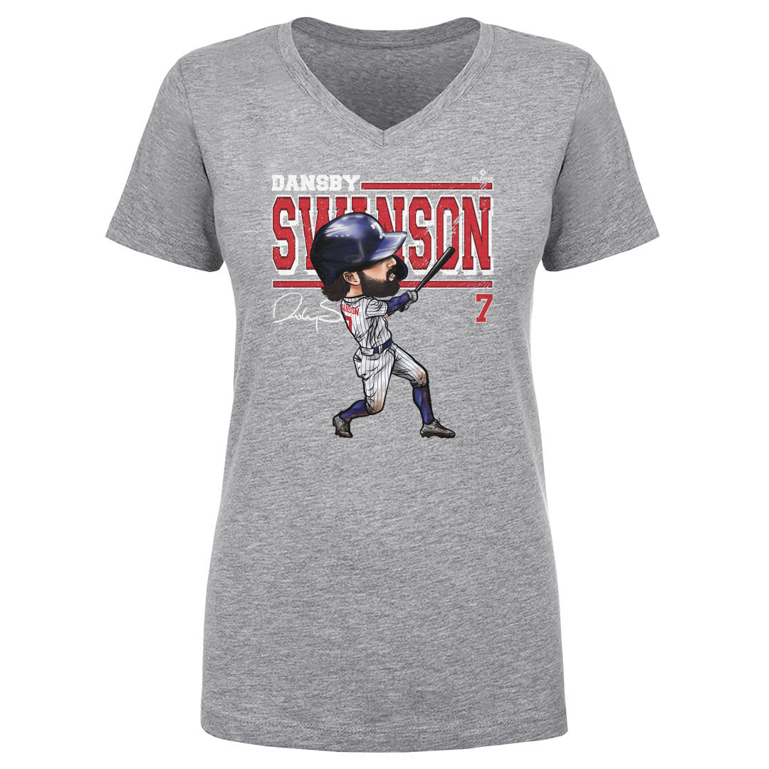 Dansby Swanson Women&#39;s V-Neck T-Shirt | 500 LEVEL