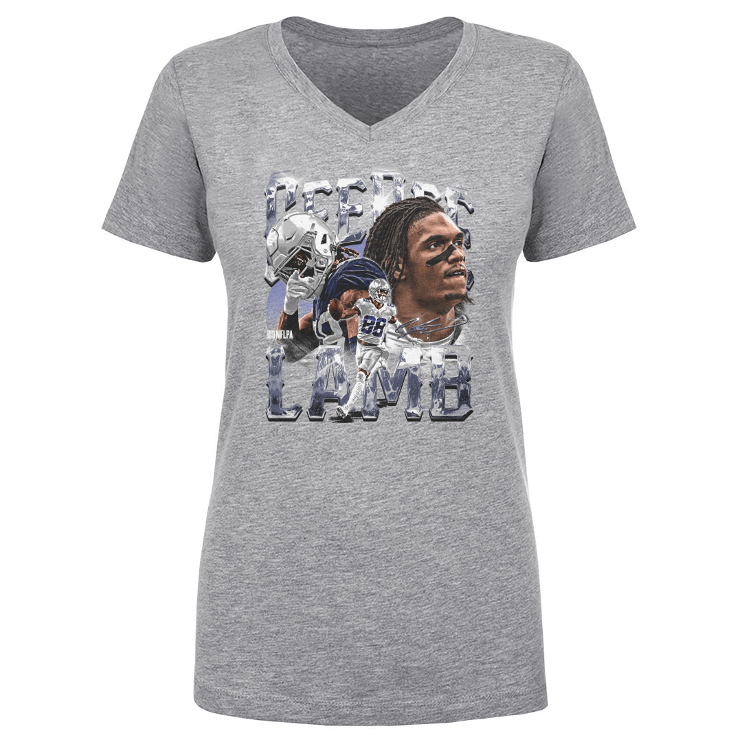 CeeDee Lamb Women&#39;s V-Neck T-Shirt | 500 LEVEL