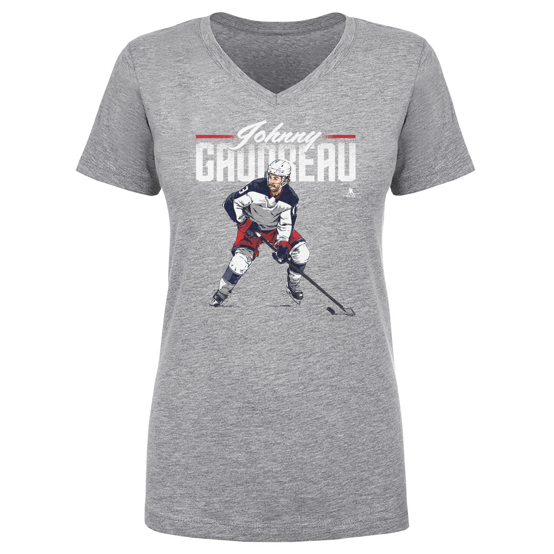 Johnny Gaudreau Women&#39;s V-Neck T-Shirt | 500 LEVEL