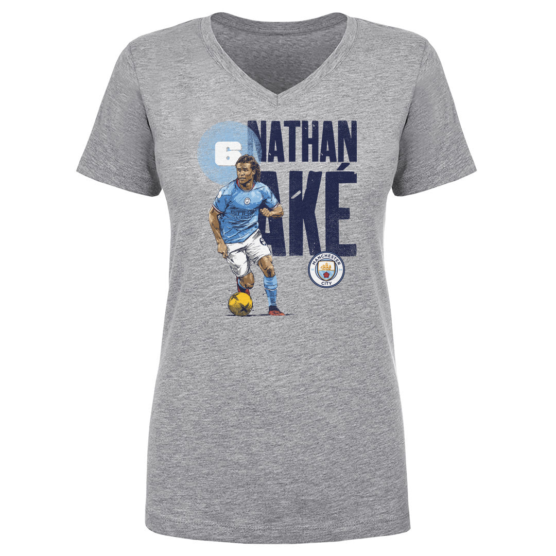 Nathan Ake Women&#39;s V-Neck T-Shirt | 500 LEVEL