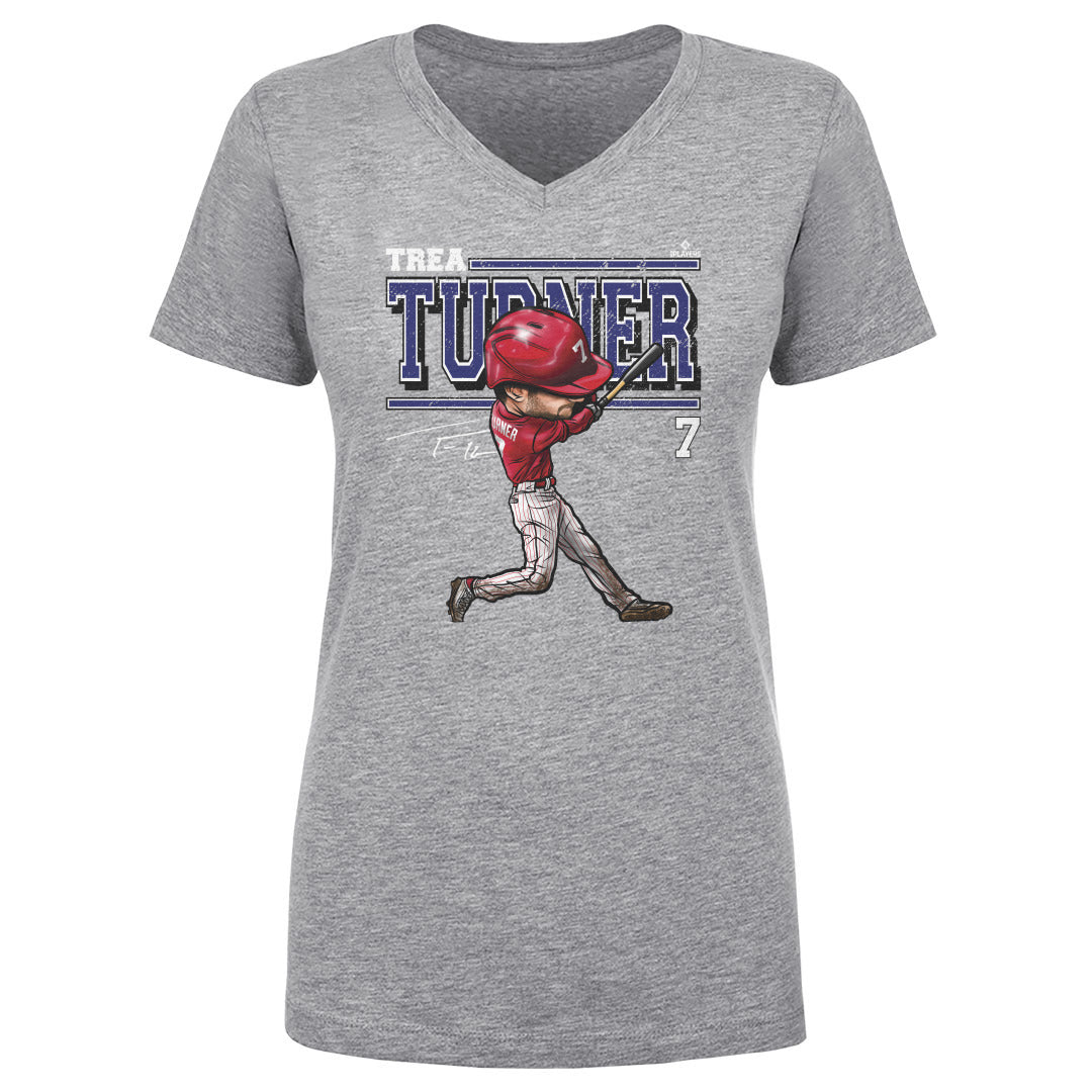 Trea Turner Women&#39;s V-Neck T-Shirt | 500 LEVEL