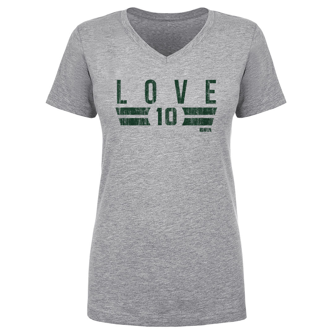 Jordan Love Women&#39;s V-Neck T-Shirt | 500 LEVEL