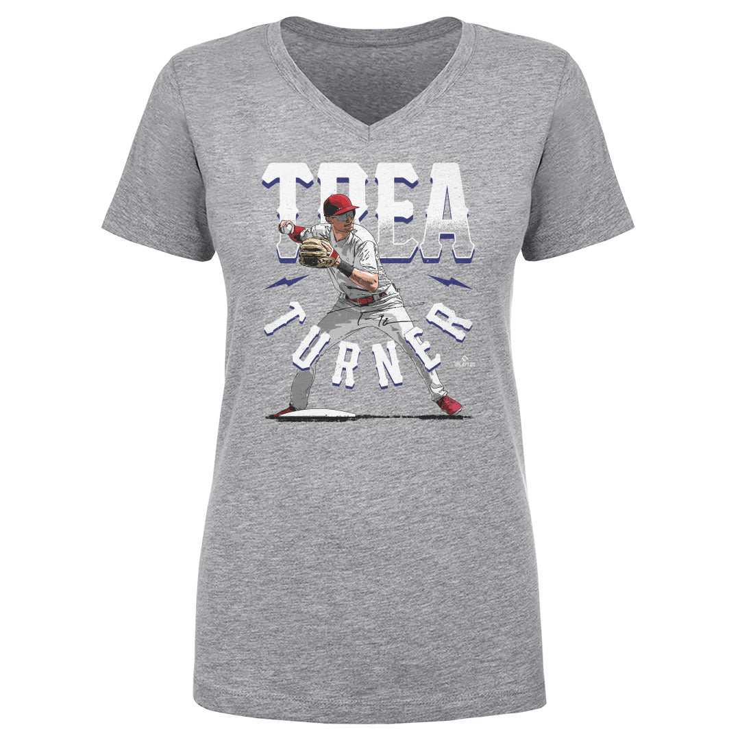 Trea Turner Women&#39;s V-Neck T-Shirt | 500 LEVEL