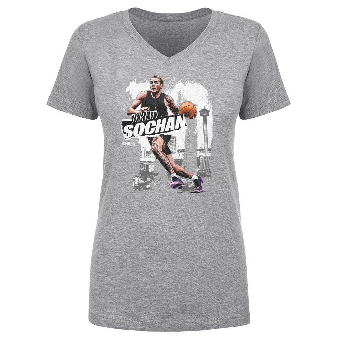 Jeremy Sochan Women&#39;s V-Neck T-Shirt | 500 LEVEL