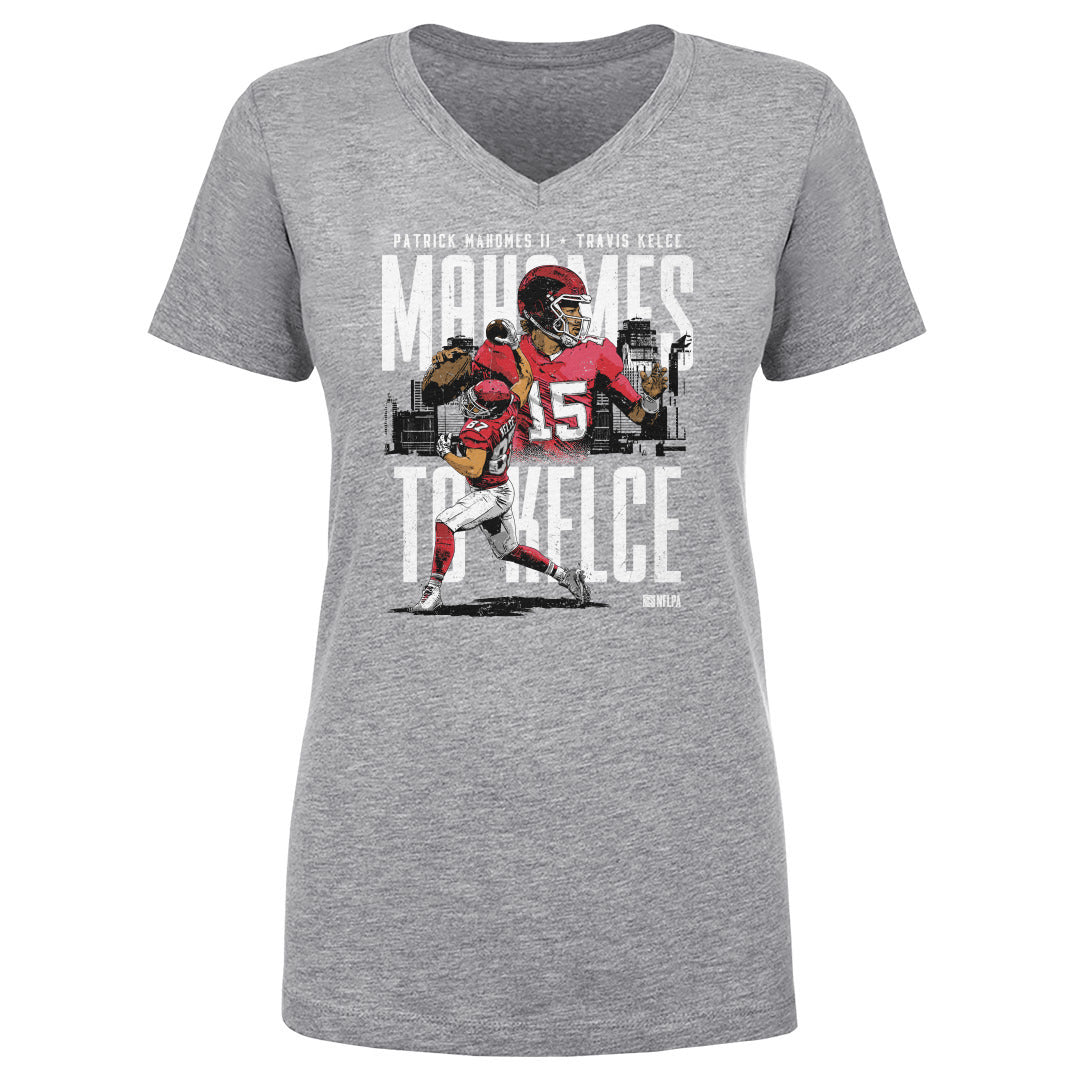 Kansas City Chiefs Patrick Mahomes #15 V-Neck NEW T-shirt Womens Sizes SM-4X