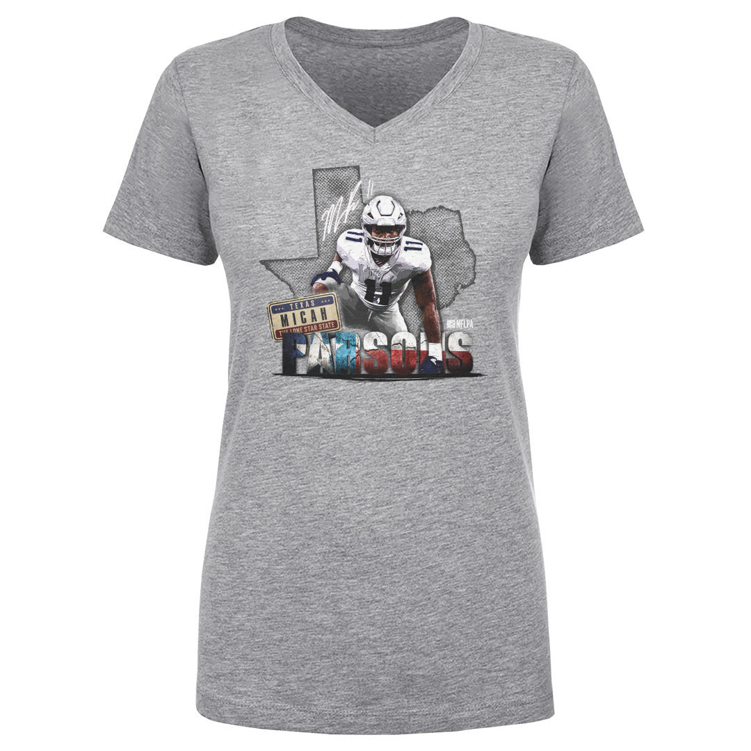 DaRon Bland Dallas Cowboys Women's Navy by Name & Number Tri-Blend T-Shirt 