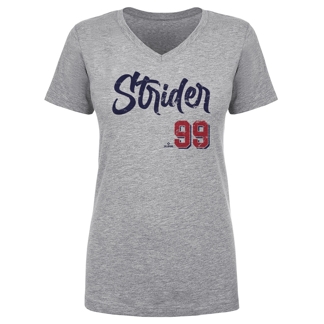 Spencer Strider Women&#39;s V-Neck T-Shirt | 500 LEVEL