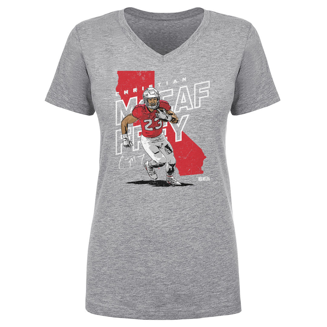 Christian McCaffrey Women&#39;s V-Neck T-Shirt | 500 LEVEL