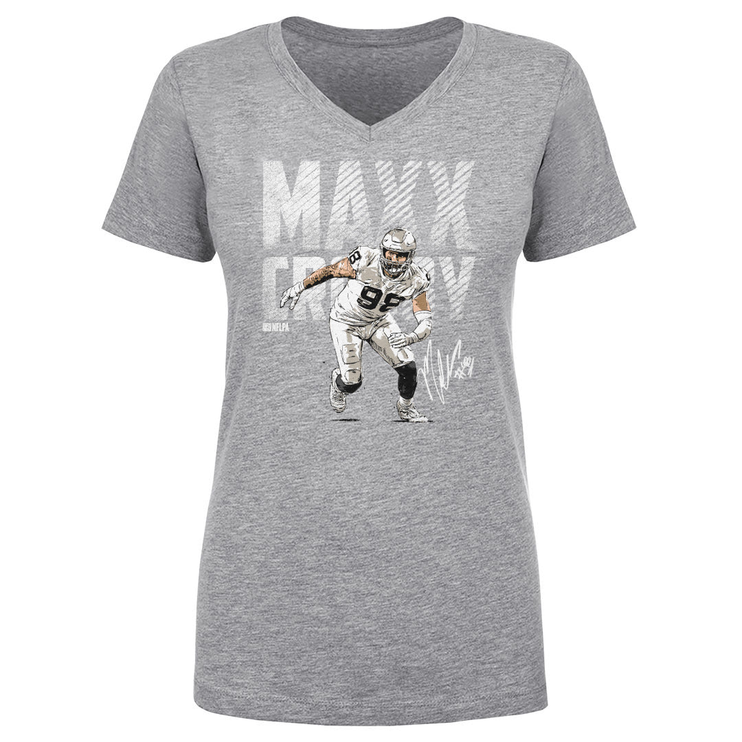 Maxx Crosby Women&#39;s V-Neck T-Shirt | 500 LEVEL