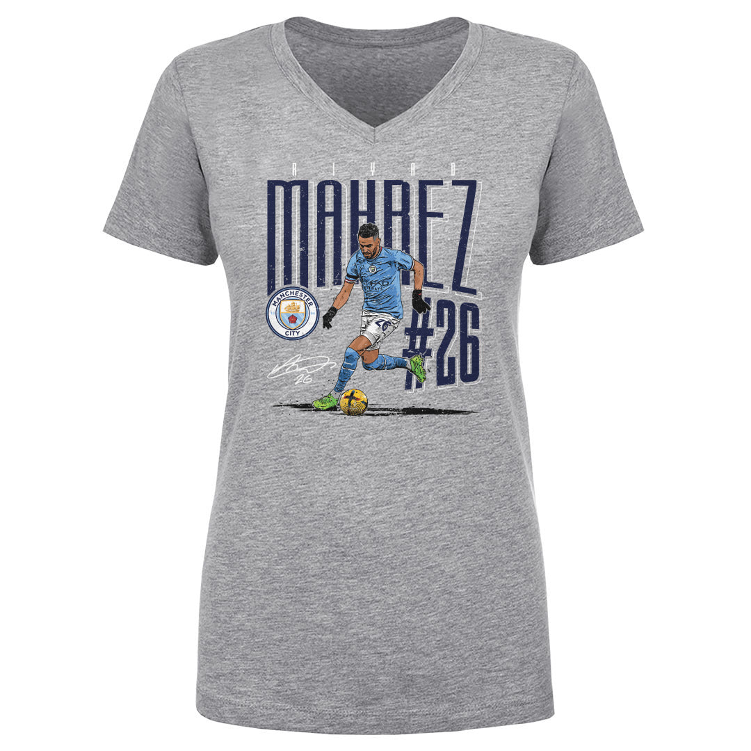 Riyad Mahrez Women&#39;s V-Neck T-Shirt | 500 LEVEL