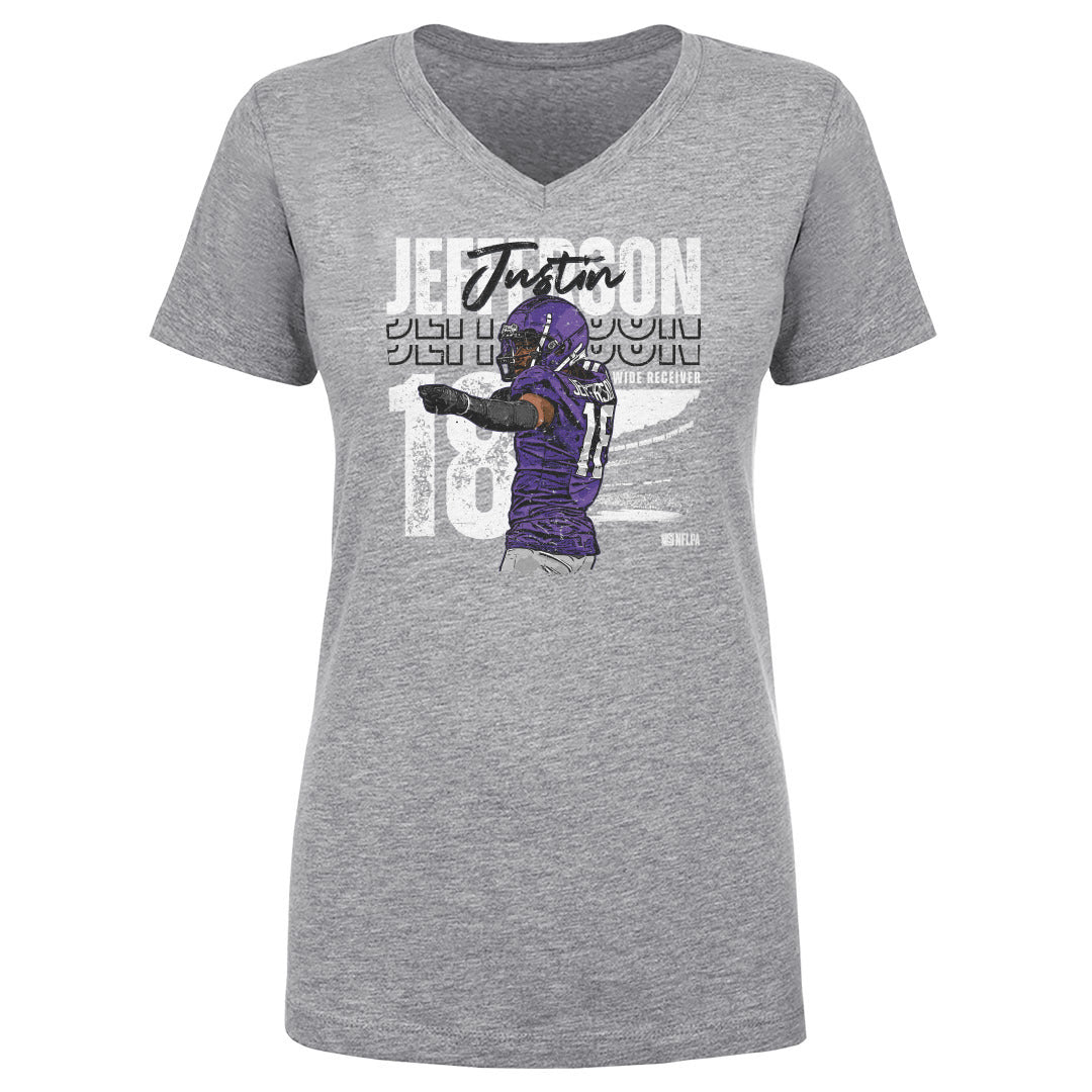 Justin Jefferson Women&#39;s V-Neck T-Shirt | 500 LEVEL