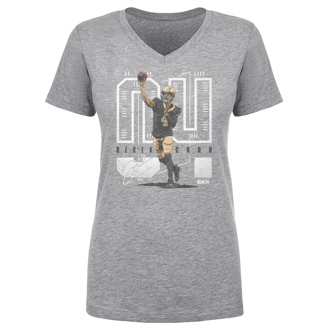 Derek Carr Women's V-Neck, New Orleans Football Women's V-Neck T-Shirt