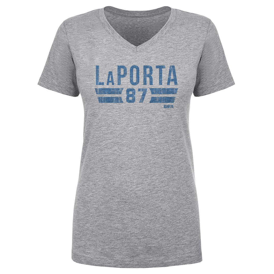 Sam LaPorta Women&#39;s V-Neck T-Shirt | 500 LEVEL