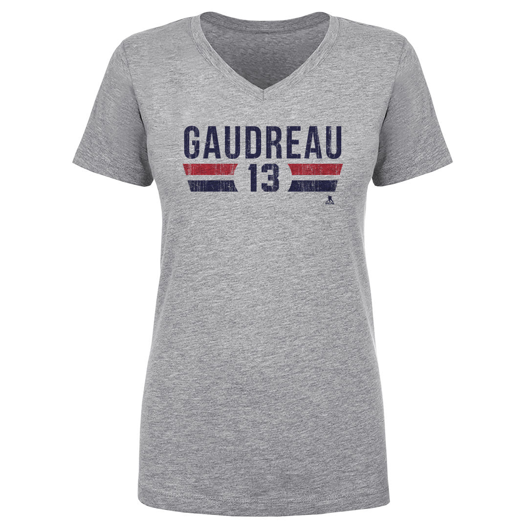 Johnny Gaudreau Women&#39;s V-Neck T-Shirt | 500 LEVEL