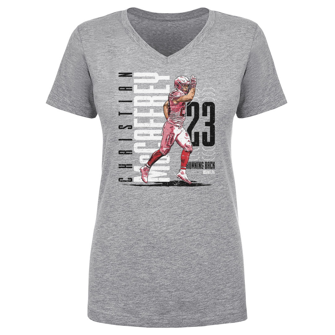 Christian McCaffrey Women&#39;s V-Neck T-Shirt | 500 LEVEL