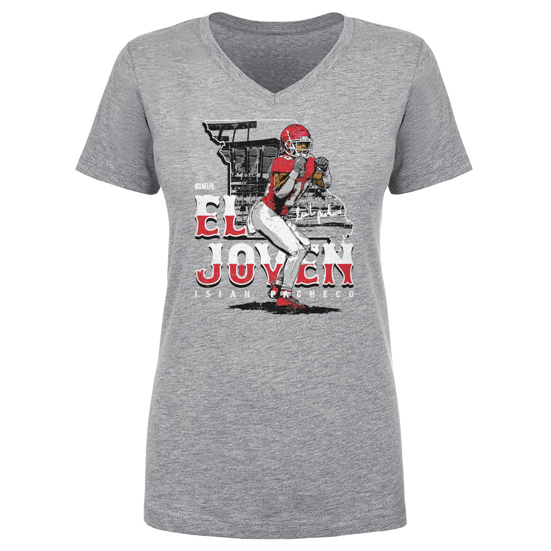 Isiah Pacheco Women&#39;s V-Neck T-Shirt | 500 LEVEL