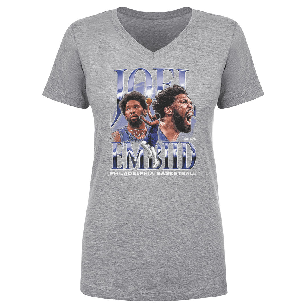 Joel Embiid Women&#39;s V-Neck T-Shirt | 500 LEVEL