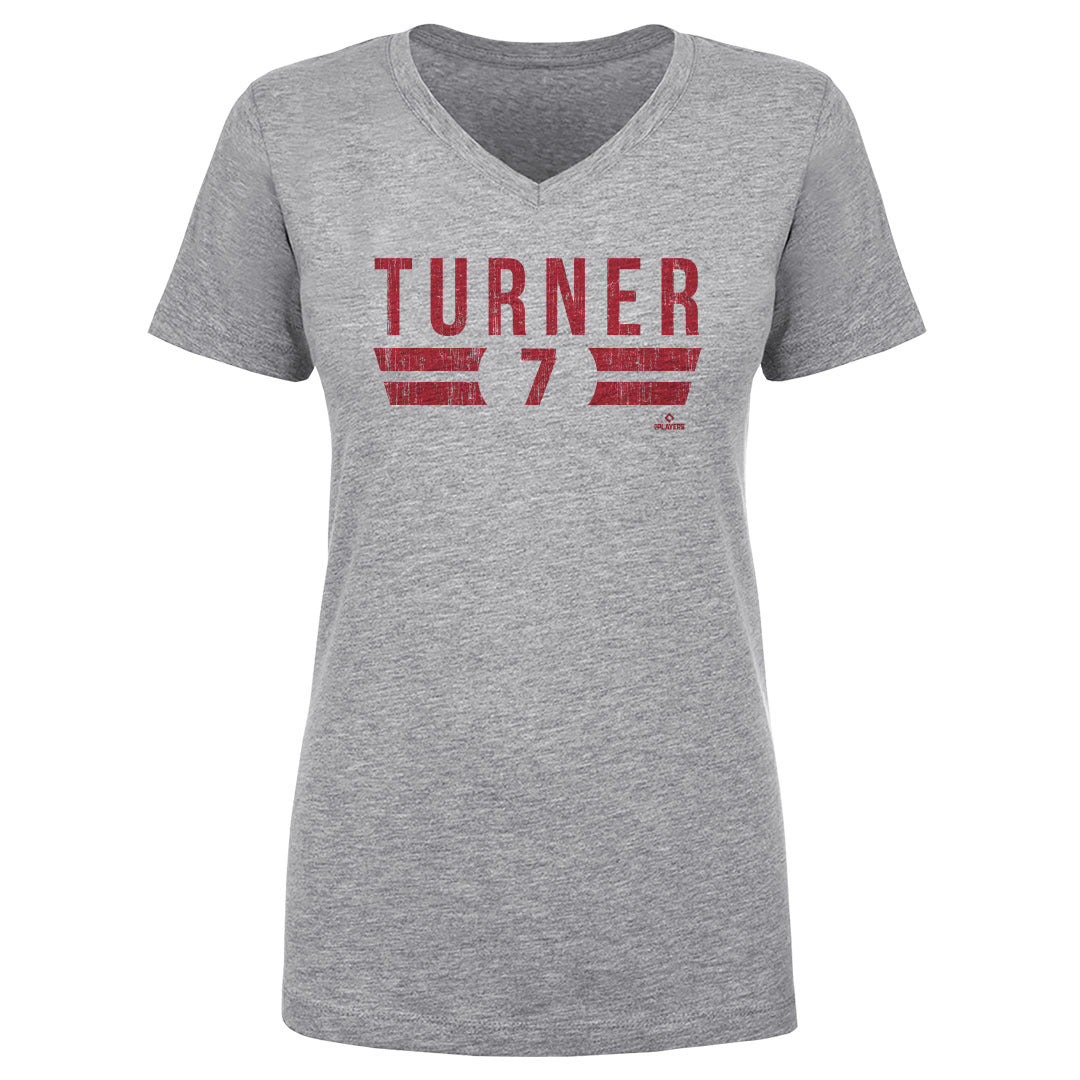 Trea Turner Women&#39;s V-Neck T-Shirt | 500 LEVEL