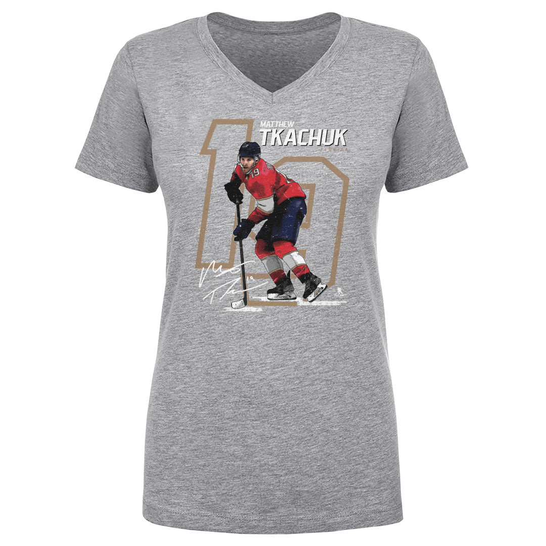 Matthew Tkachuk Women&#39;s V-Neck T-Shirt | 500 LEVEL