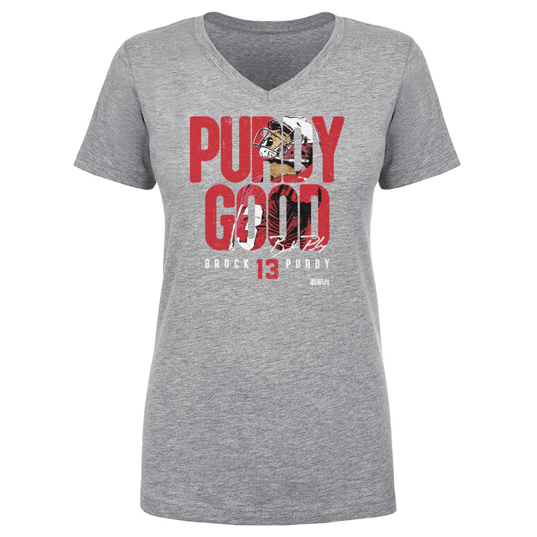 Brock Purdy Women's V-Neck, San Francisco Football Women's V-Neck T-Shirt