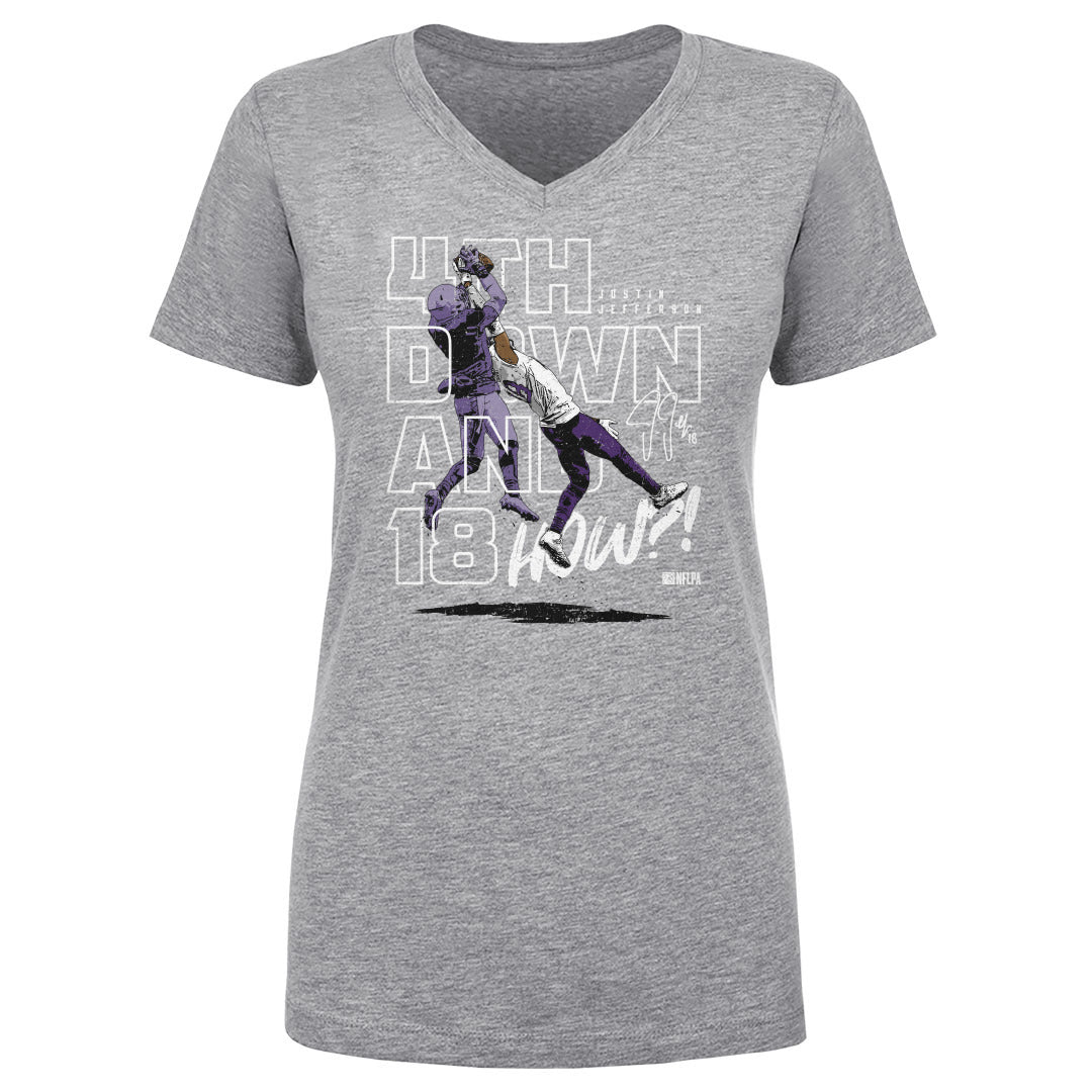 Justin Jefferson Women&#39;s V-Neck T-Shirt | 500 LEVEL