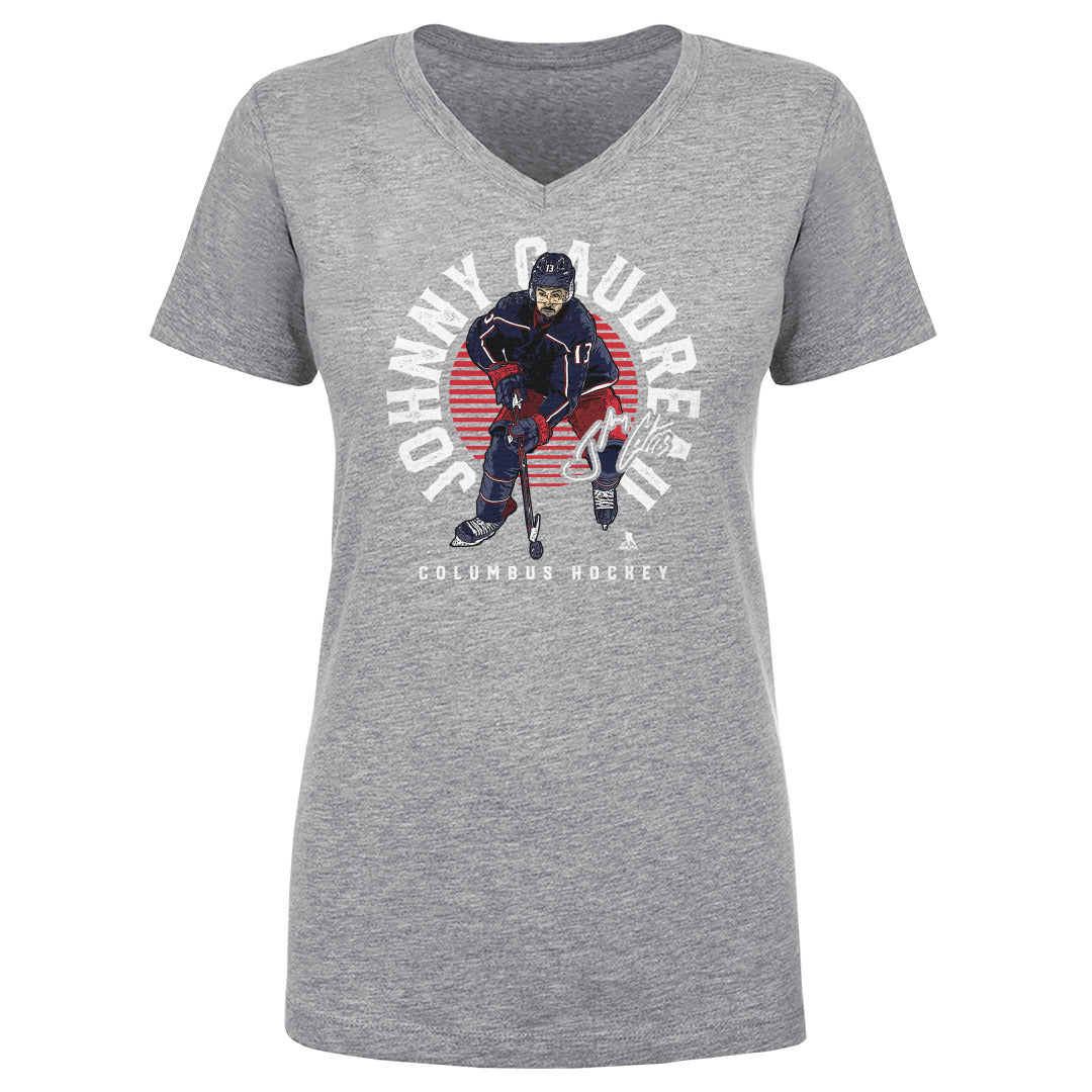 Johnny Gaudreau Women&#39;s V-Neck T-Shirt | 500 LEVEL