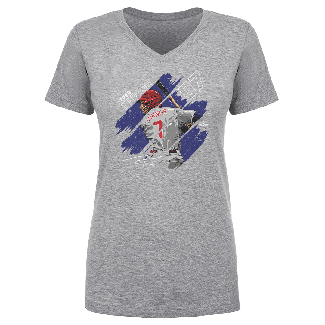 Trea Turner Women&#39;s V-Neck T-Shirt | 500 LEVEL