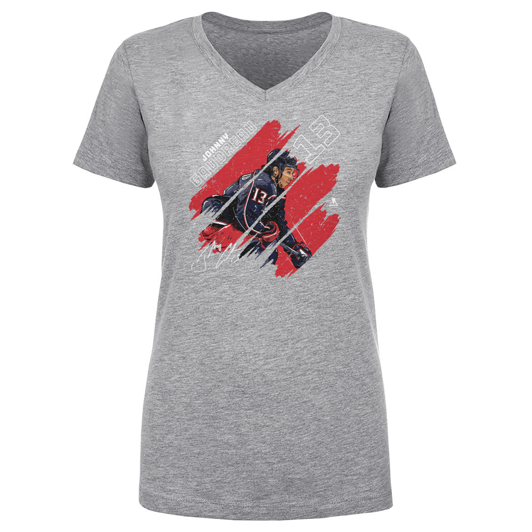 Johnny Gaudreau Women&#39;s V-Neck T-Shirt | 500 LEVEL