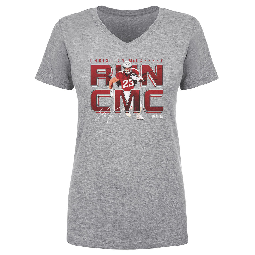 Christian McCaffrey Women&#39;s V-Neck T-Shirt | 500 LEVEL