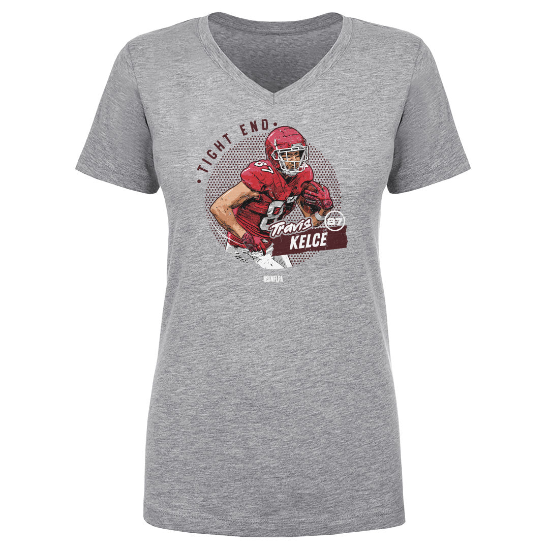 Travis Kelce Women&#39;s V-Neck T-Shirt | 500 LEVEL