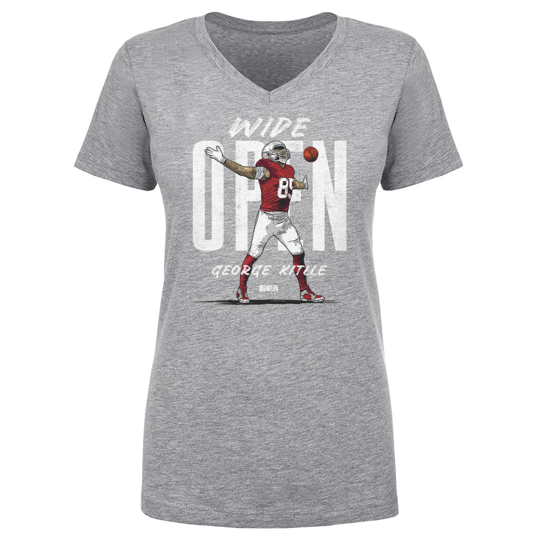 George Kittle Women&#39;s V-Neck T-Shirt | 500 LEVEL