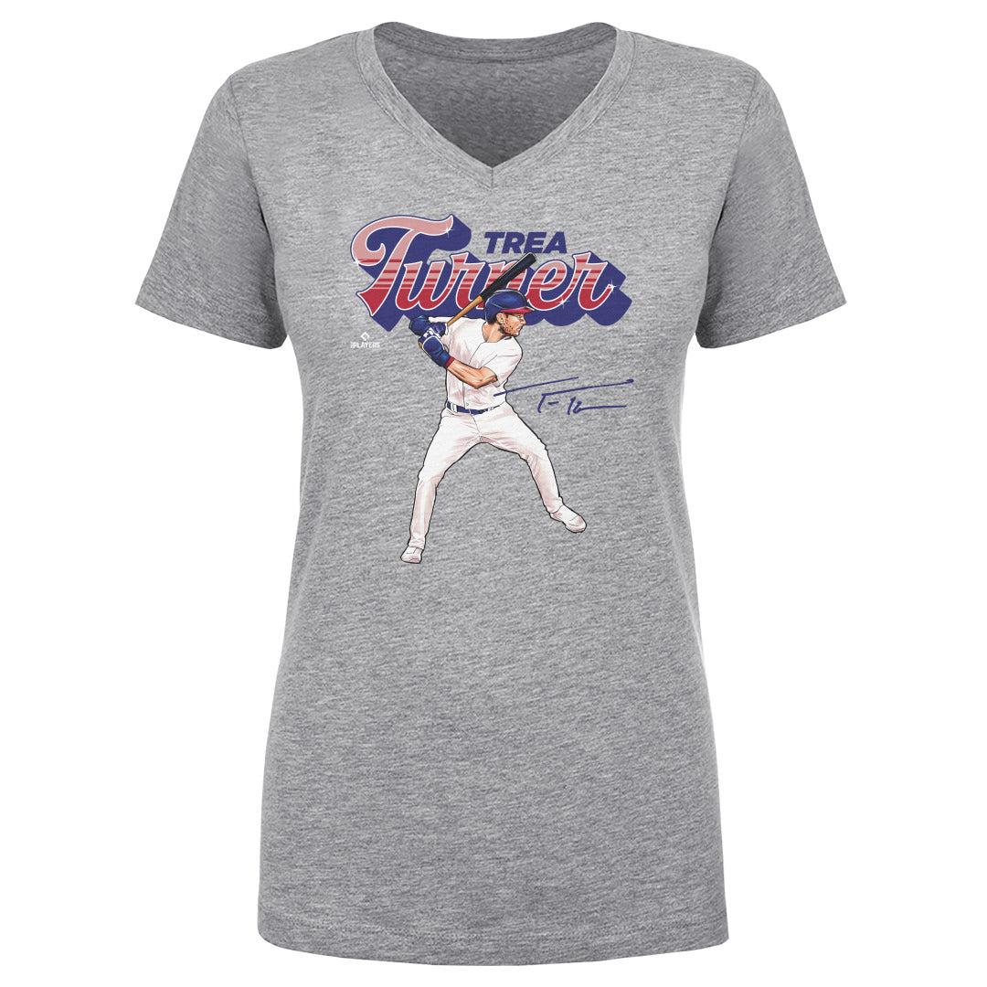 Trea Turner Women&#39;s V-Neck T-Shirt | 500 LEVEL