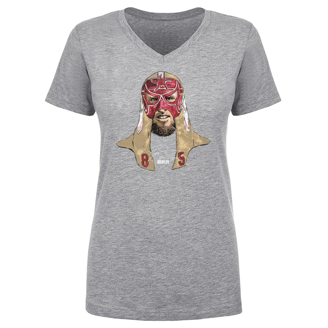 George Kittle Women&#39;s V-Neck T-Shirt | 500 LEVEL