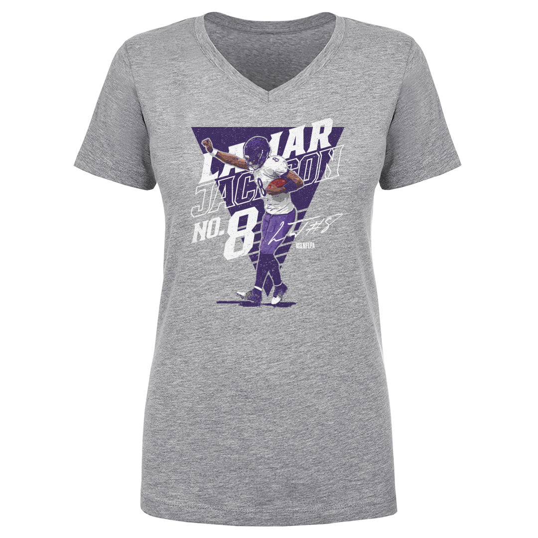 Lamar Jackson Women&#39;s V-Neck T-Shirt | 500 LEVEL