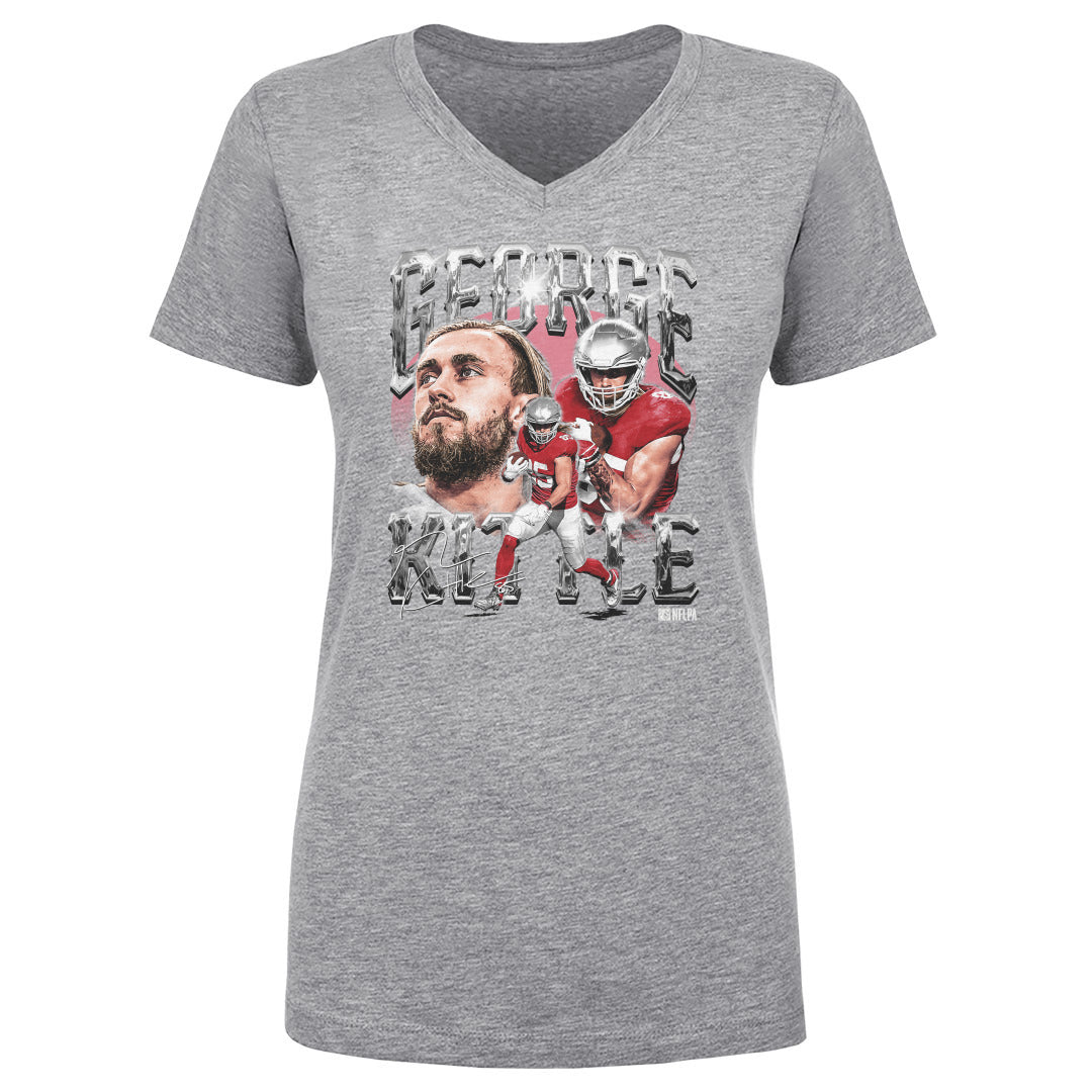 George Kittle Women&#39;s V-Neck T-Shirt | 500 LEVEL