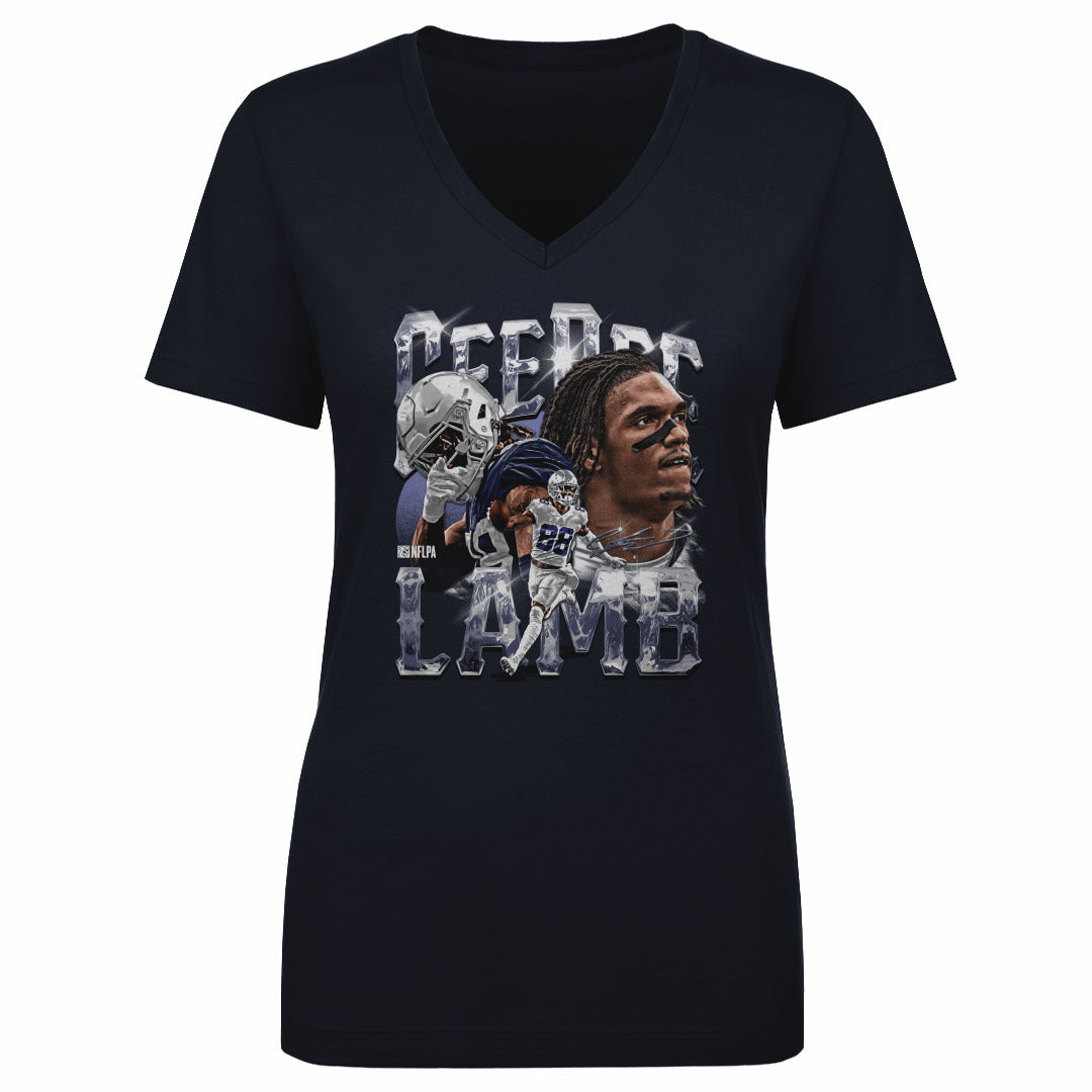 CeeDee Lamb Women&#39;s V-Neck T-Shirt | 500 LEVEL