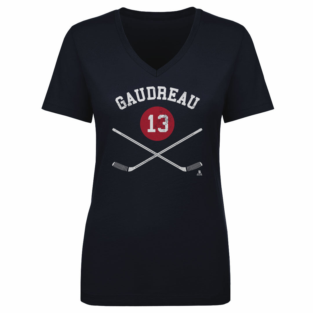 Johnny Gaudreau Women&#39;s V-Neck T-Shirt | 500 LEVEL