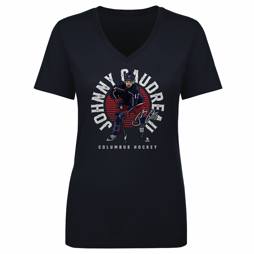 Johnny Gaudreau Women&#39;s V-Neck T-Shirt | 500 LEVEL