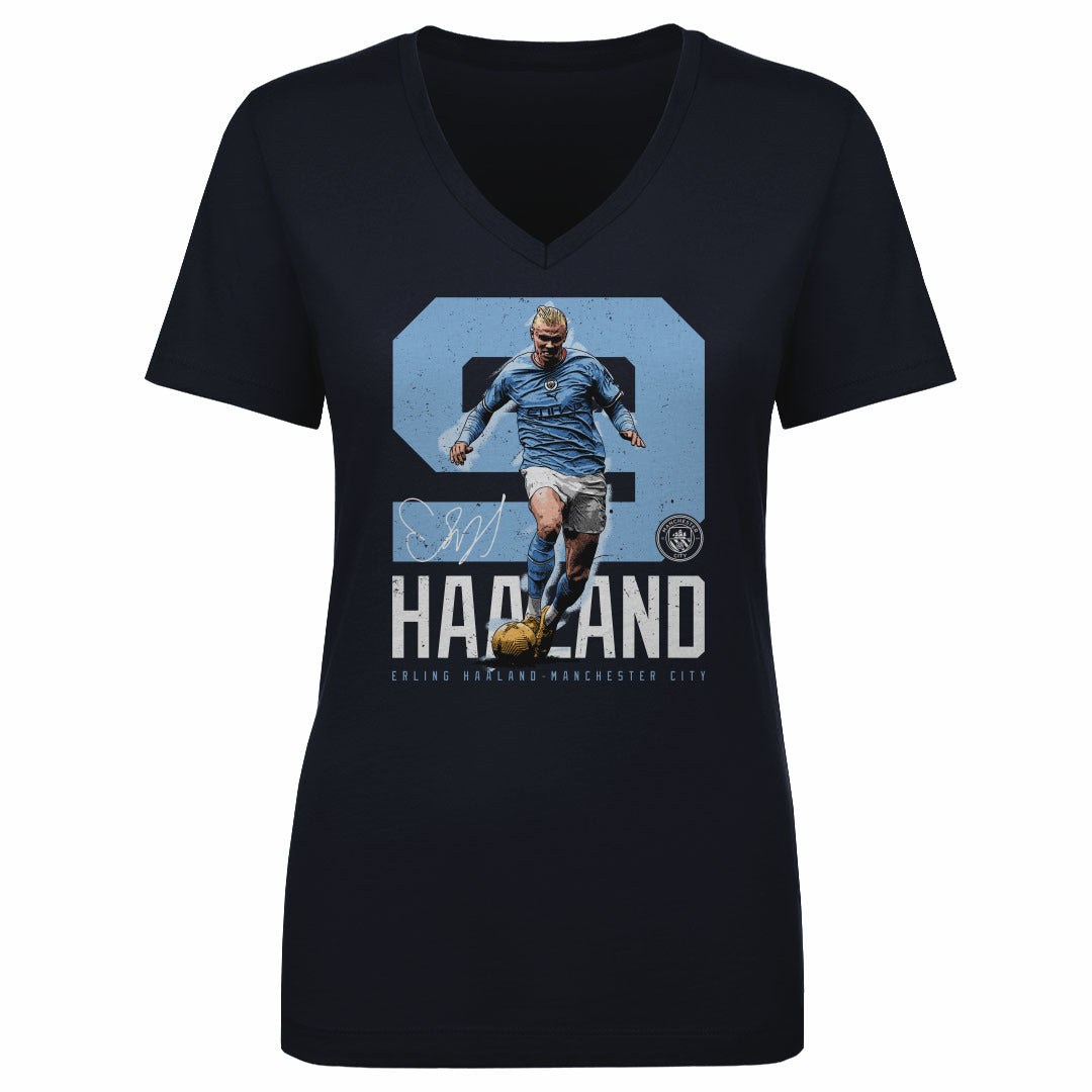 Erling Haaland Women&#39;s V-Neck T-Shirt | 500 LEVEL