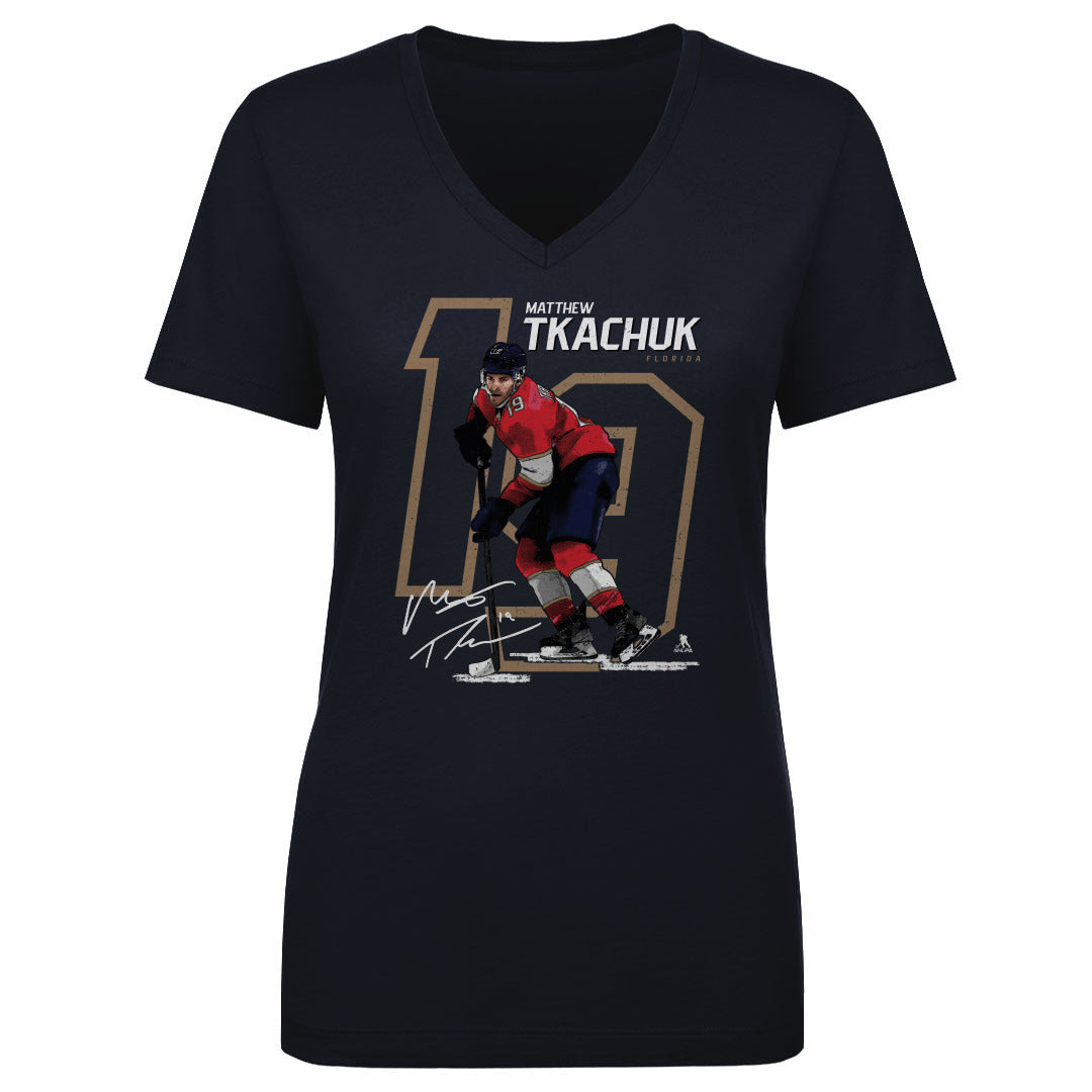 Matthew Tkachuk Women&#39;s V-Neck T-Shirt | 500 LEVEL