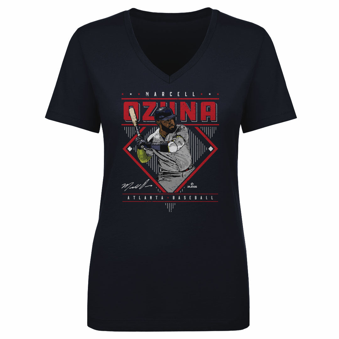 Marcell Ozuna Women&#39;s V-Neck T-Shirt | 500 LEVEL