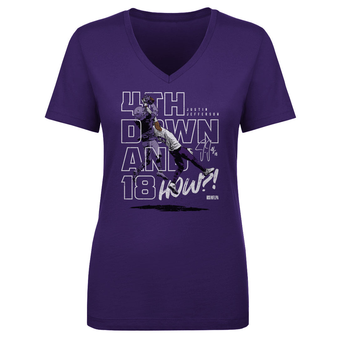 Justin Jefferson Women&#39;s V-Neck T-Shirt | 500 LEVEL