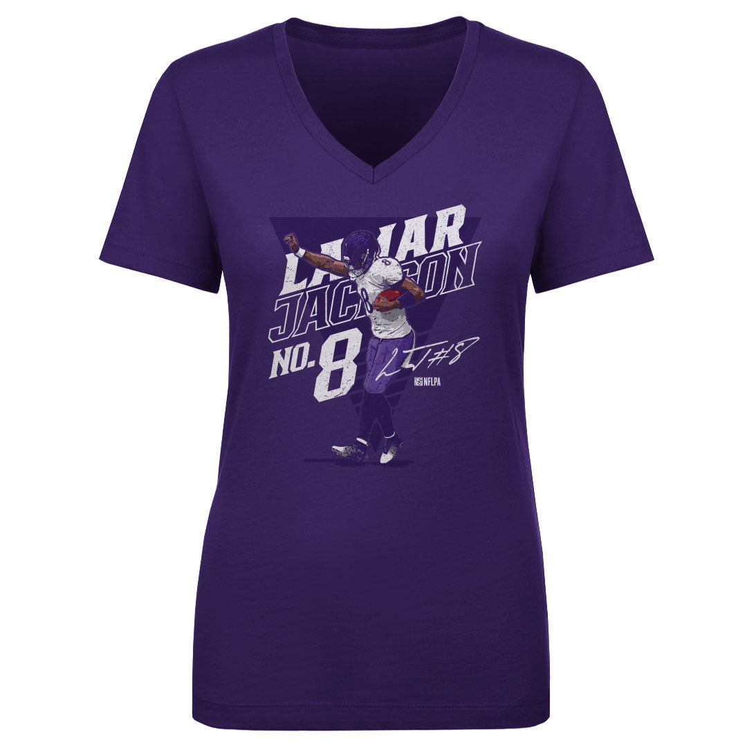 Lamar Jackson Women&#39;s V-Neck T-Shirt | 500 LEVEL