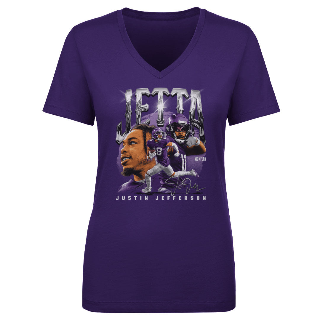 Justin Jefferson Women&#39;s V-Neck T-Shirt | 500 LEVEL