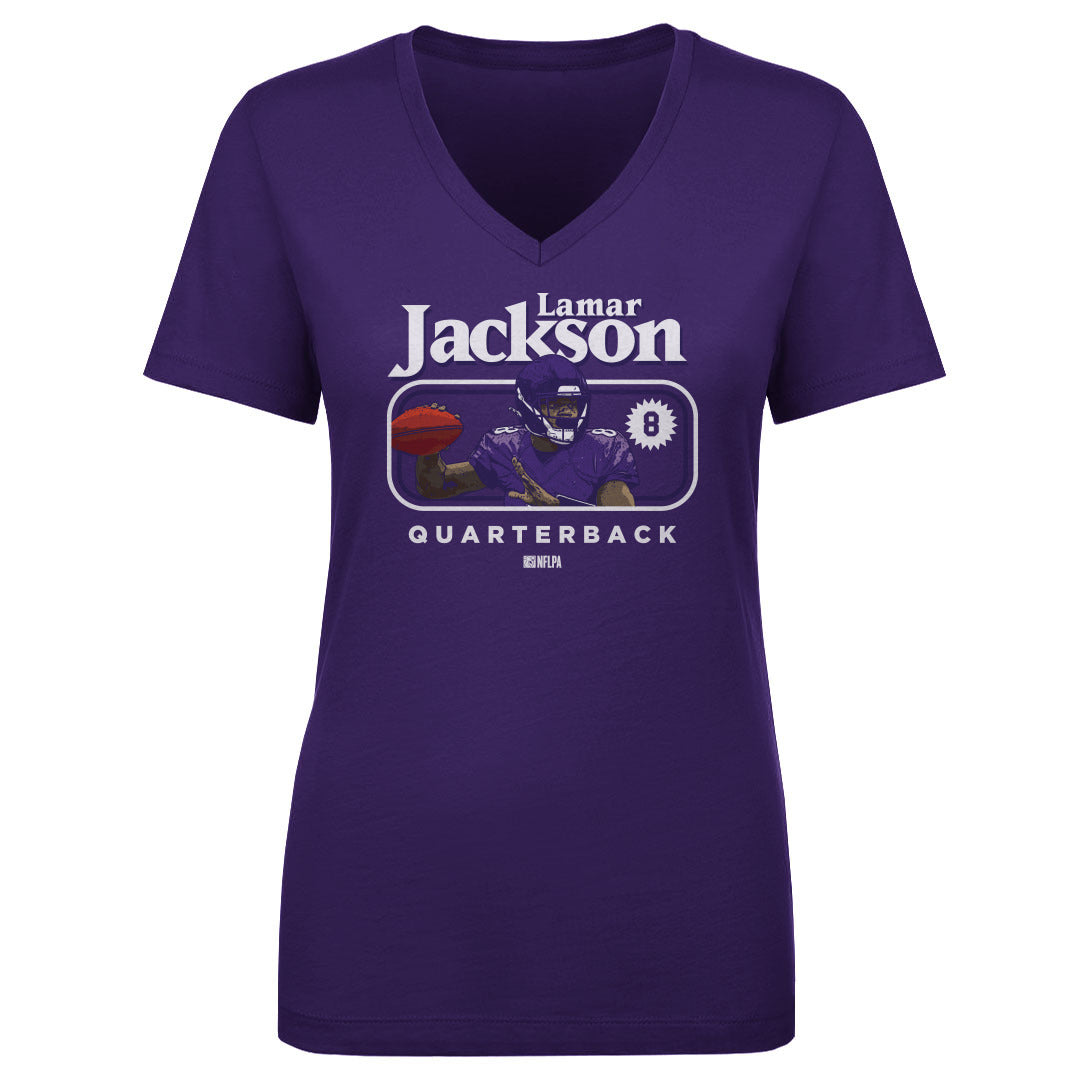 Lamar Jackson Women&#39;s V-Neck T-Shirt | 500 LEVEL