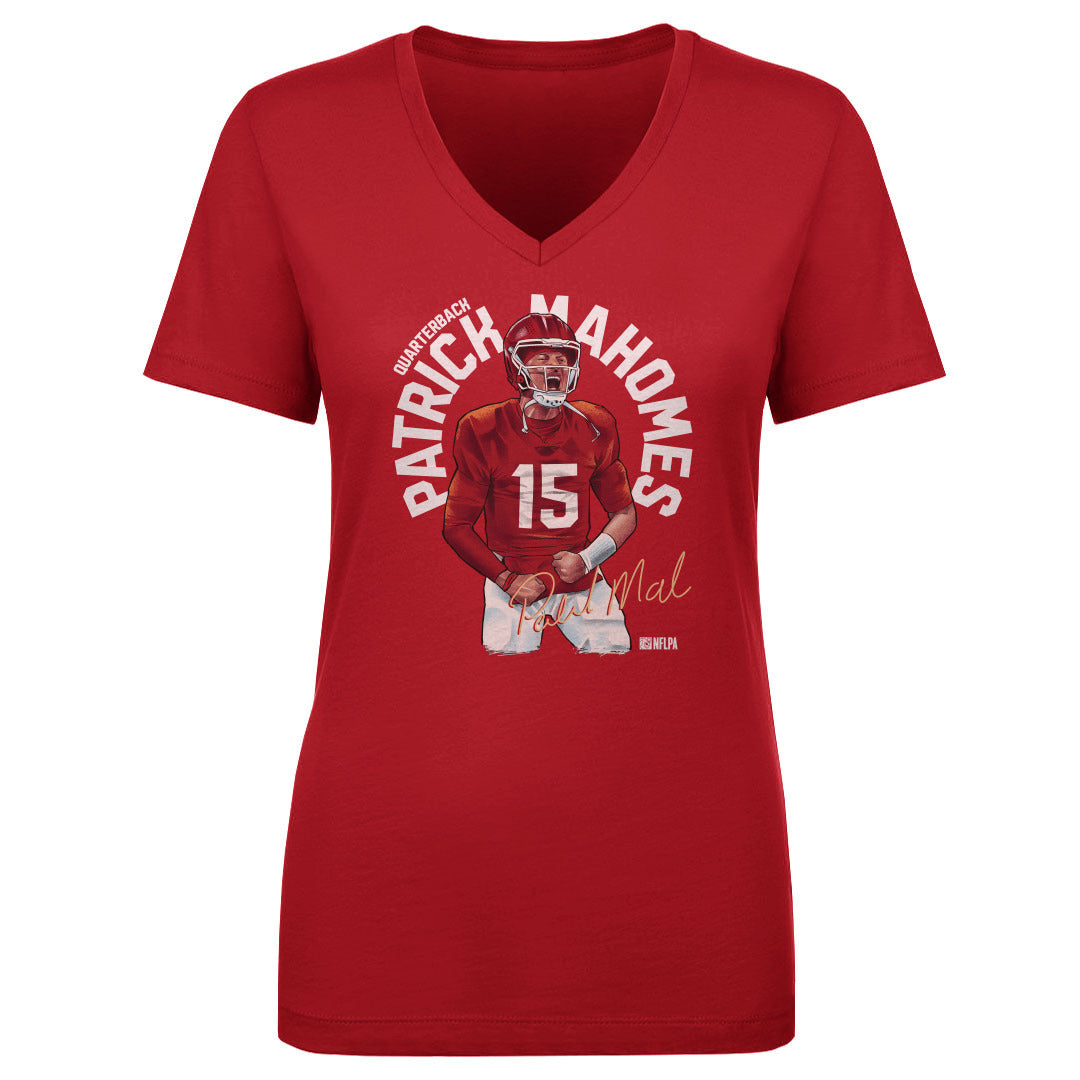 Patrick Mahomes MVP Kansas City Chiefs Showtime Womens Vneck T-shirt