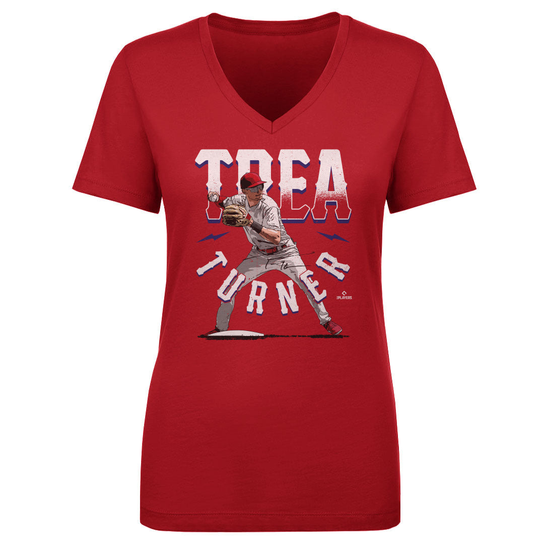 Trea Turner Women&#39;s V-Neck T-Shirt | 500 LEVEL